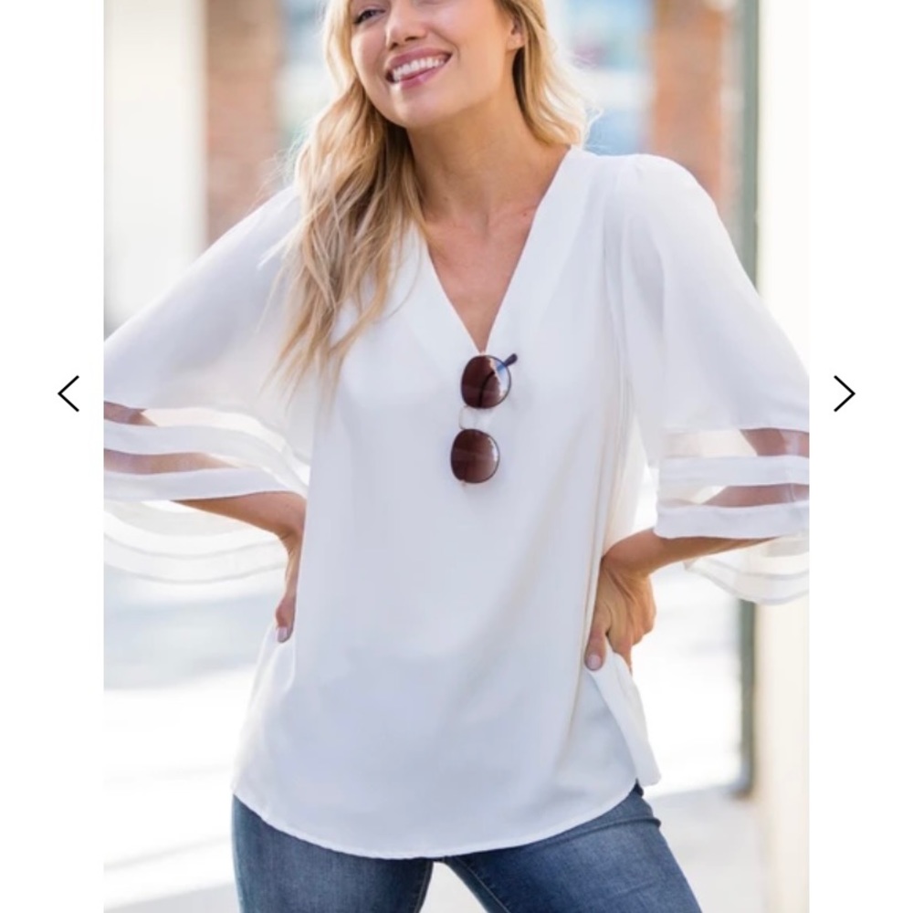 White Mesh Top
